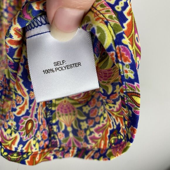 Rose & Olive 3X Blouse Multicolor Flutter Sleeve Floral Lightweight Boho Office - Picture 8 of 9